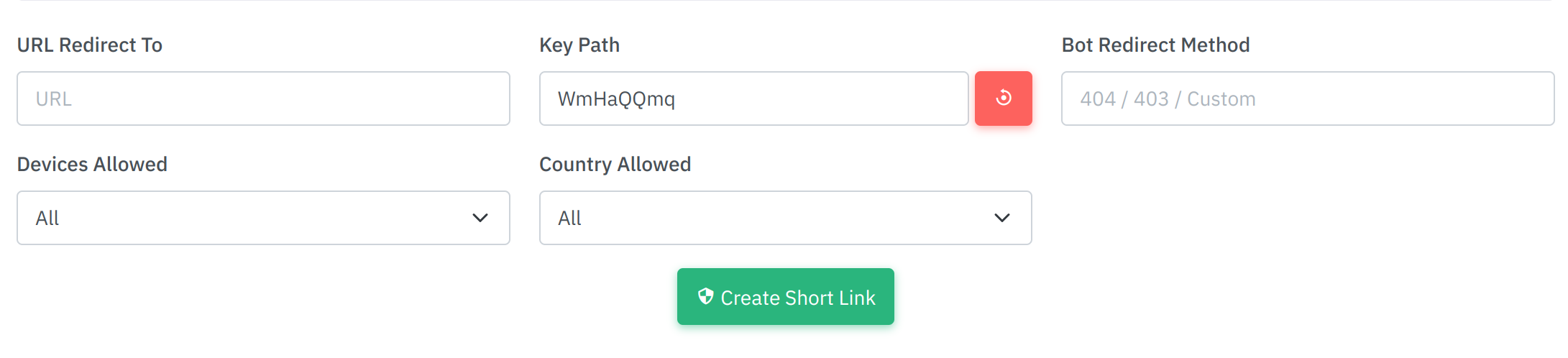 Shortener Interface
